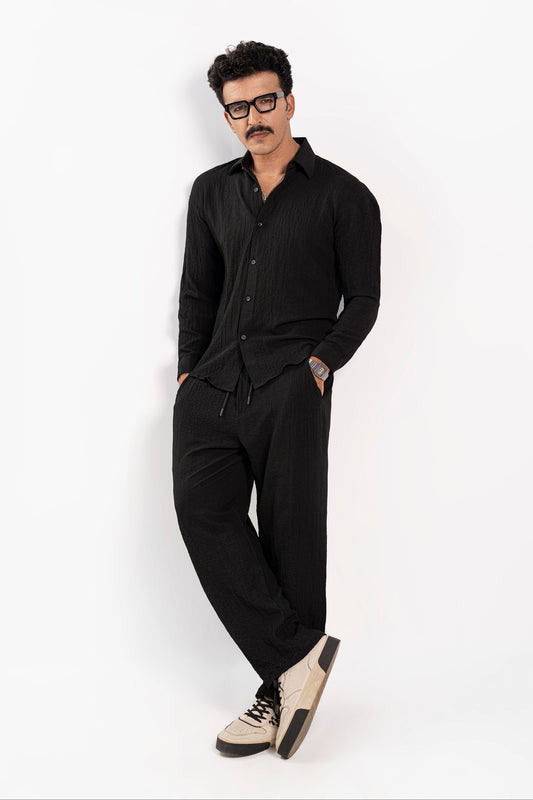 Noir Creased Overszied Co Ord Set