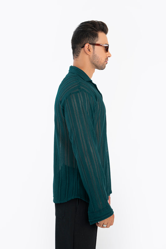 Evergreen Crochet Shirt