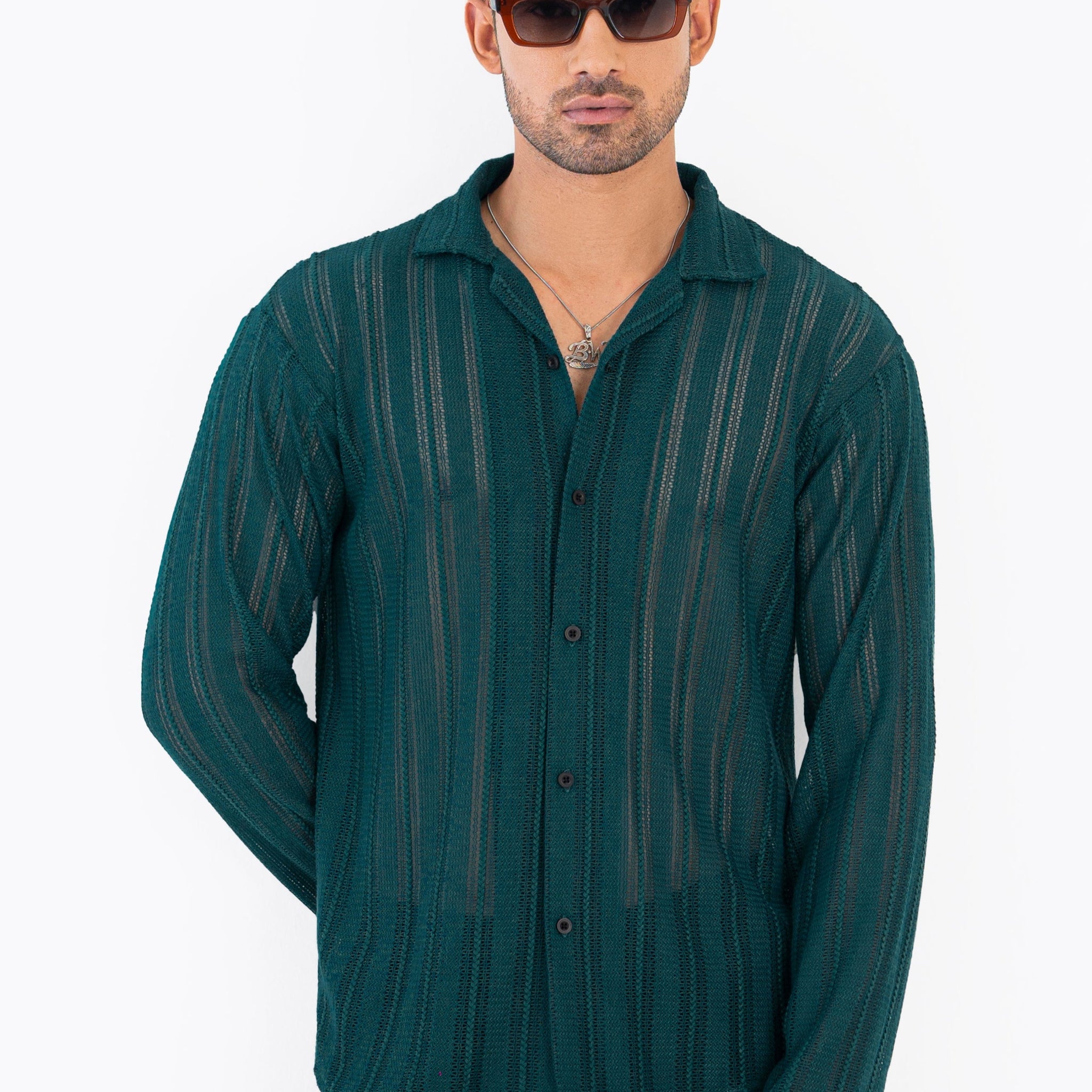 Evergreen Crochet Shirt