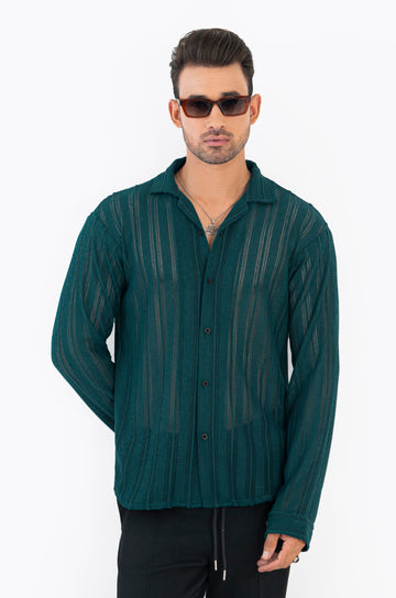 Evergreen Crochet Shirt