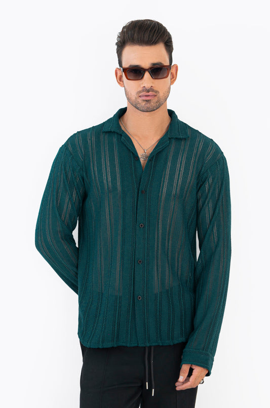 Evergreen Crochet Shirt