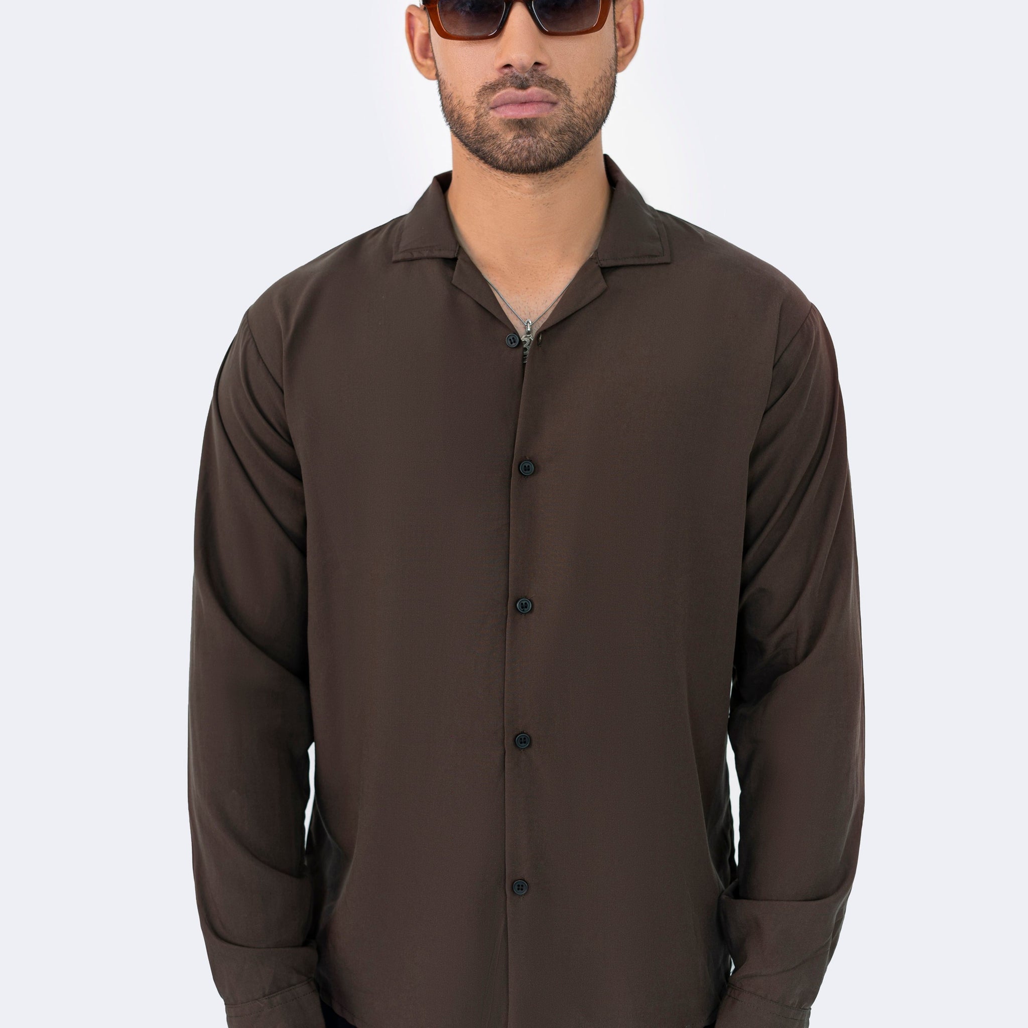 Basic Brown Shirt - Full Sleeves