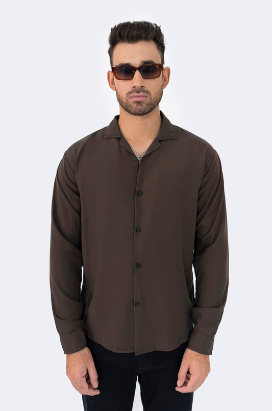 Basic Brown Shirt - Full Sleeves