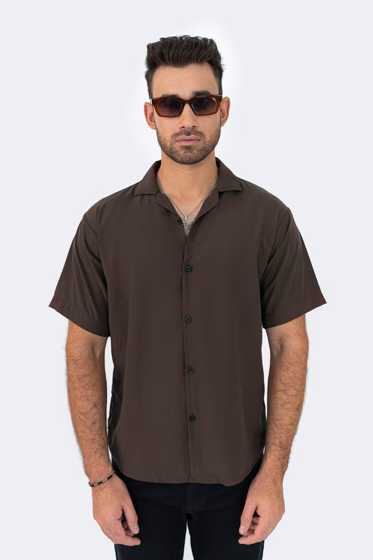 Basic Brown Shirt - Half Sleeves