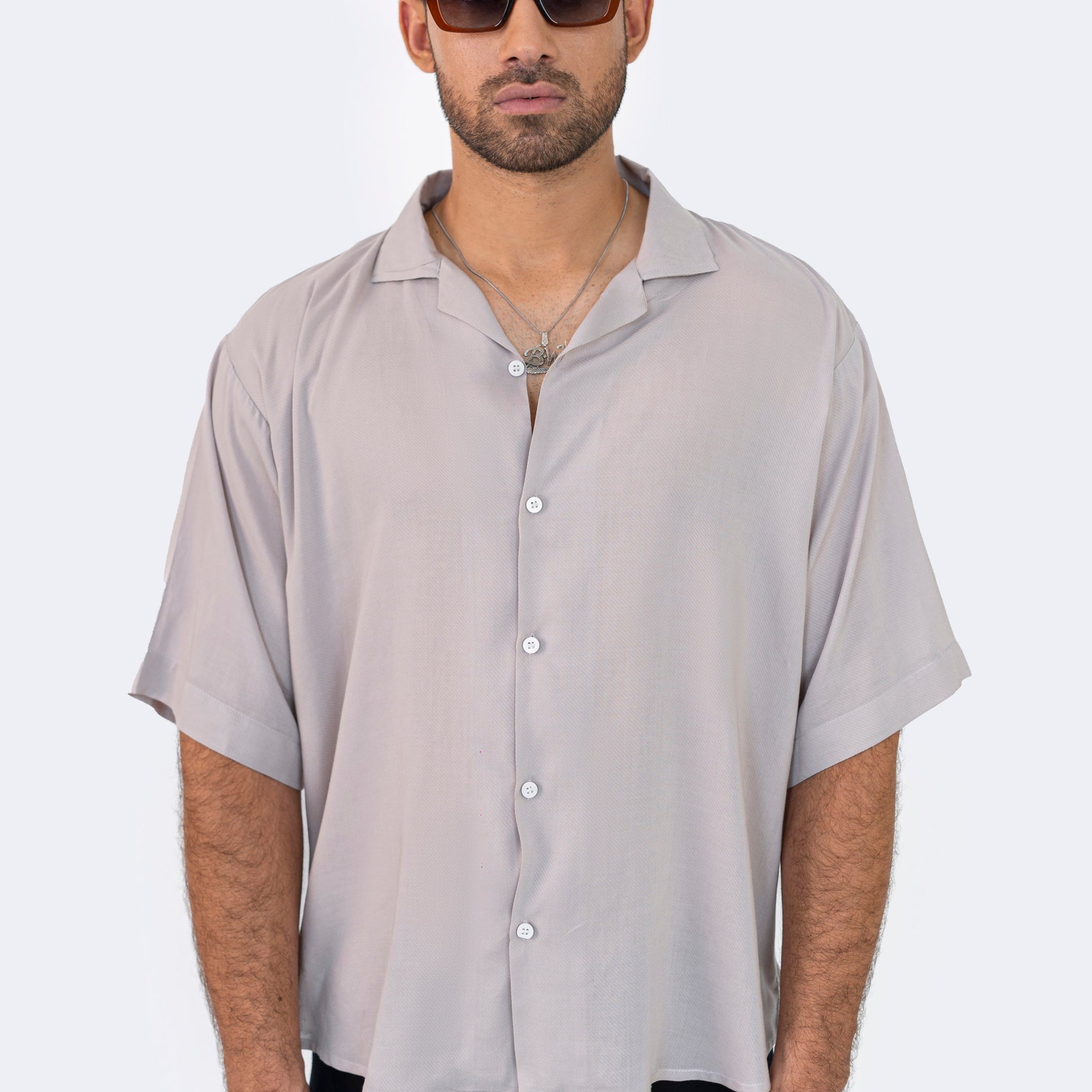 SilverSand Texture Oversized Shirt
