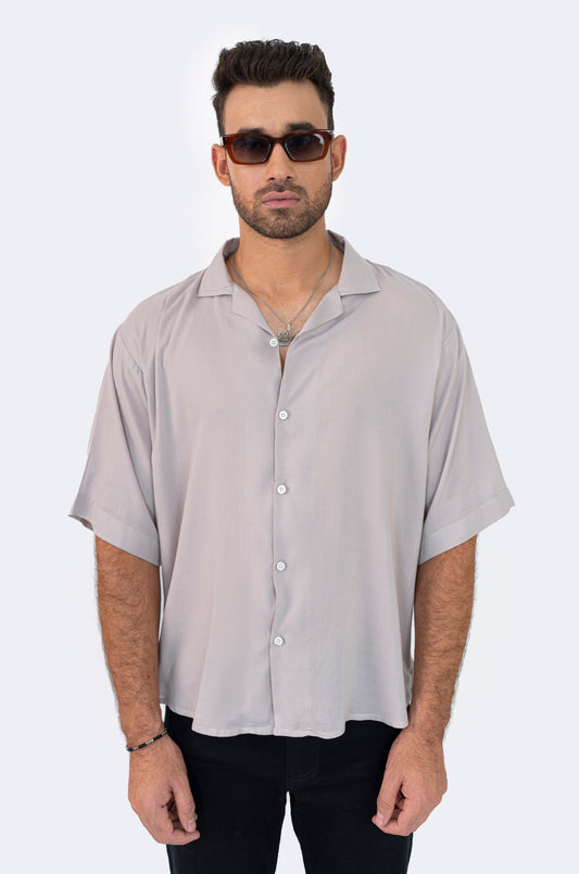 SilverSand Texture Oversized Shirt