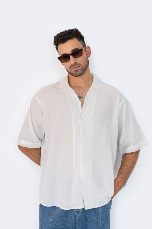 Misty White Oversized Shirt