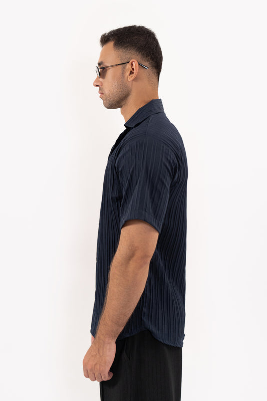 Navy Threaded Shirt