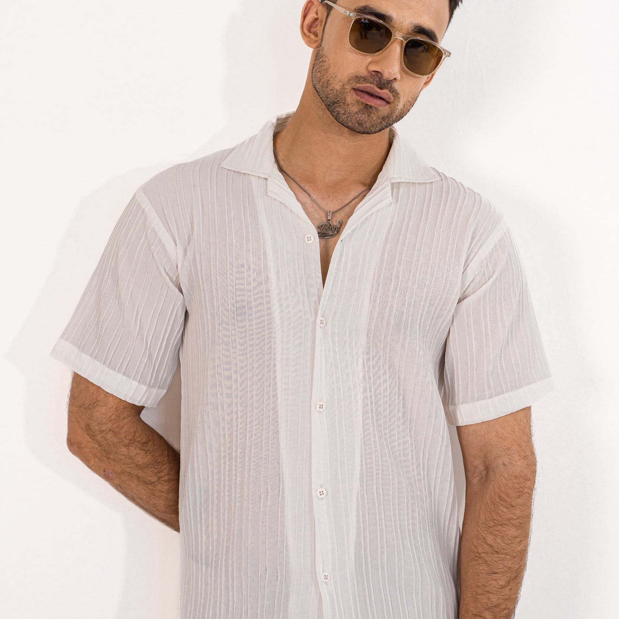 White Threaded Shirt