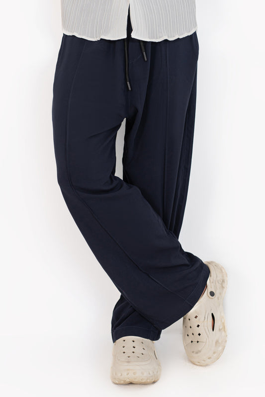 Navy Blue Linen Trouser Pants