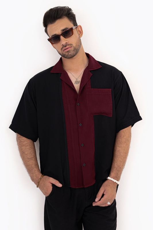 Noir Wine Oversized Shirt