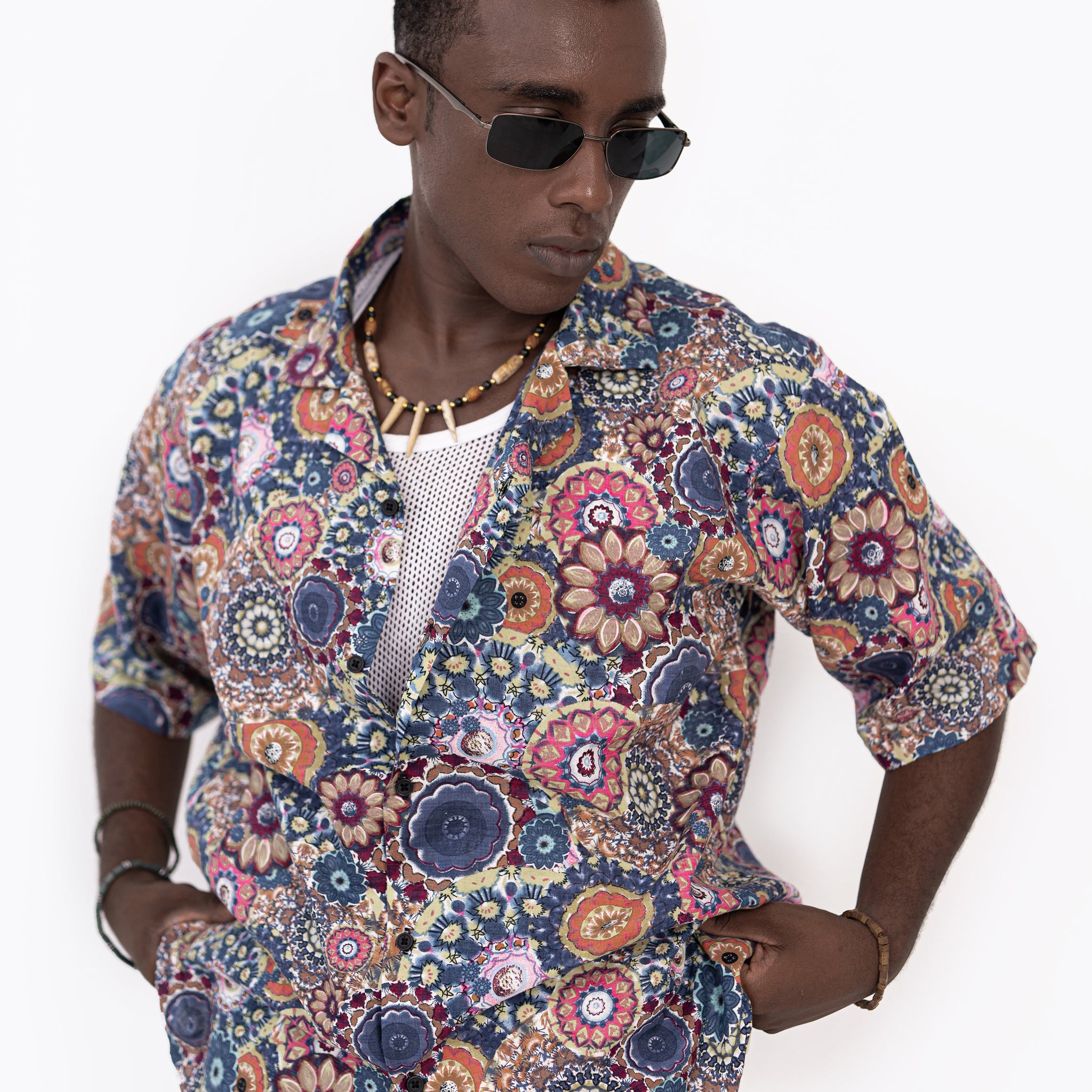Floral Fusion Oversized Shirt