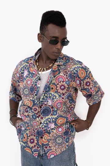 Floral Fusion Oversized Shirt