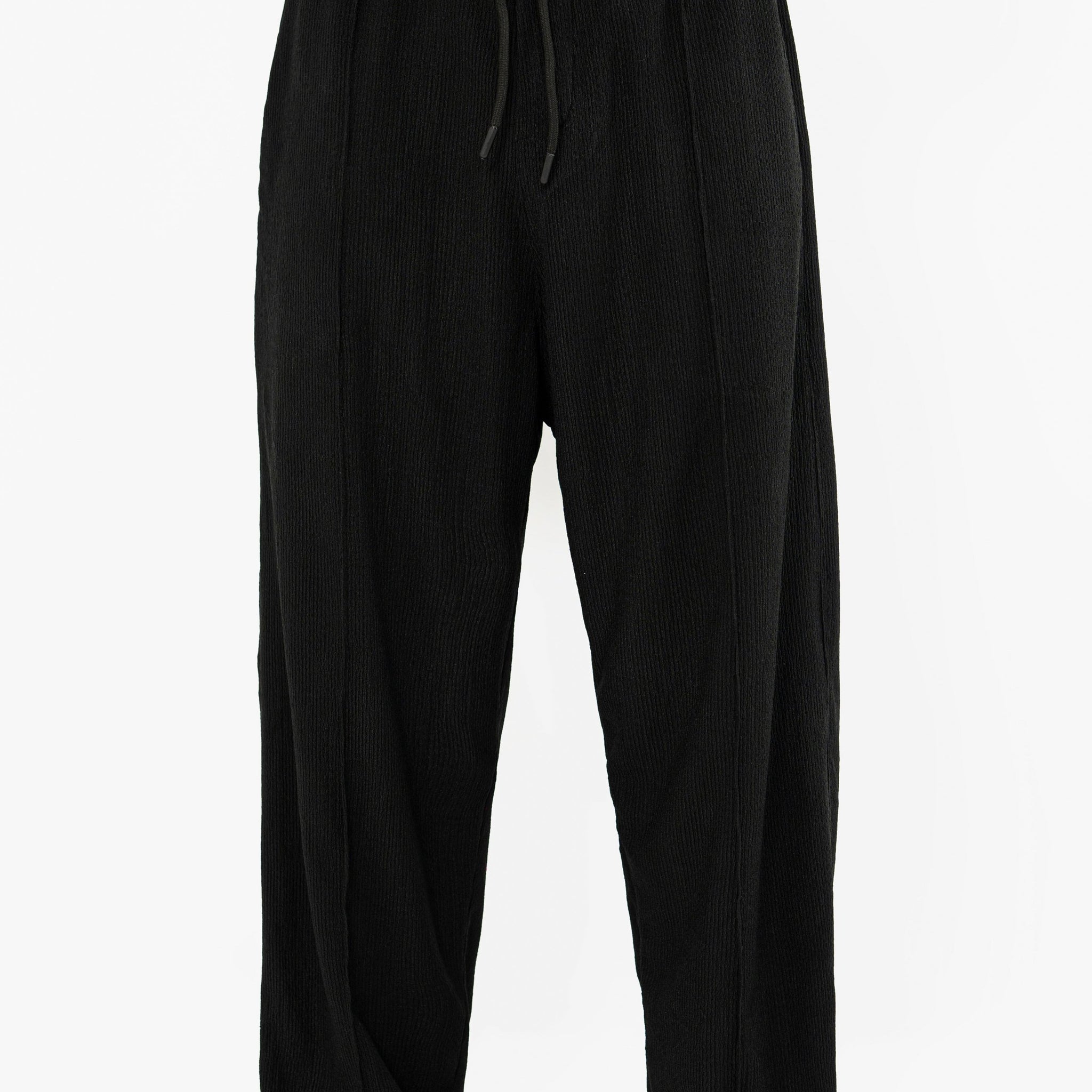 Black Seersucker Trouser Pants