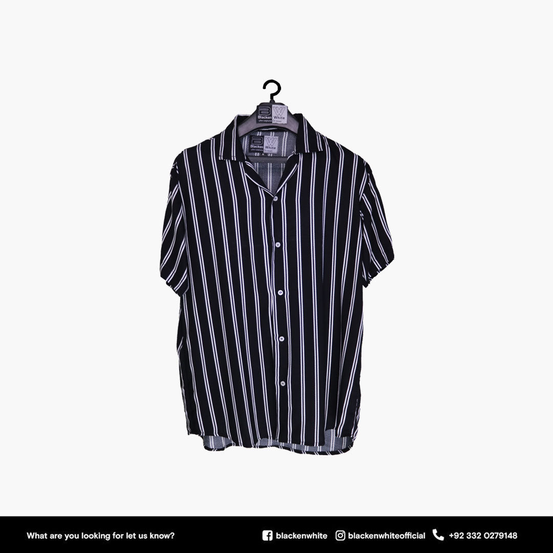 Black vertical striped shirt
