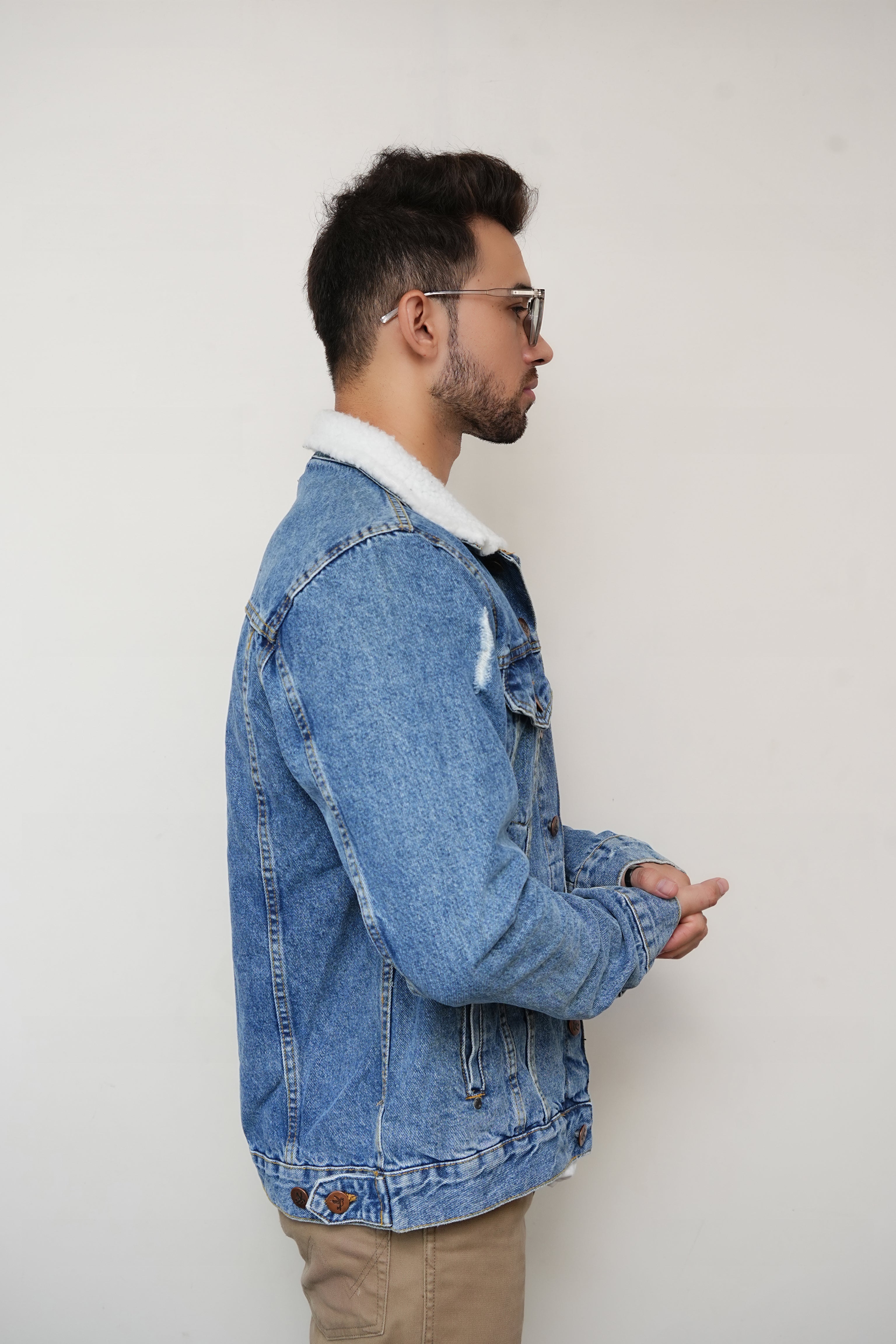 Reclaimed Vintage Denim Jacket With Faux Fur Collar, $118 | Asos | Lookastic