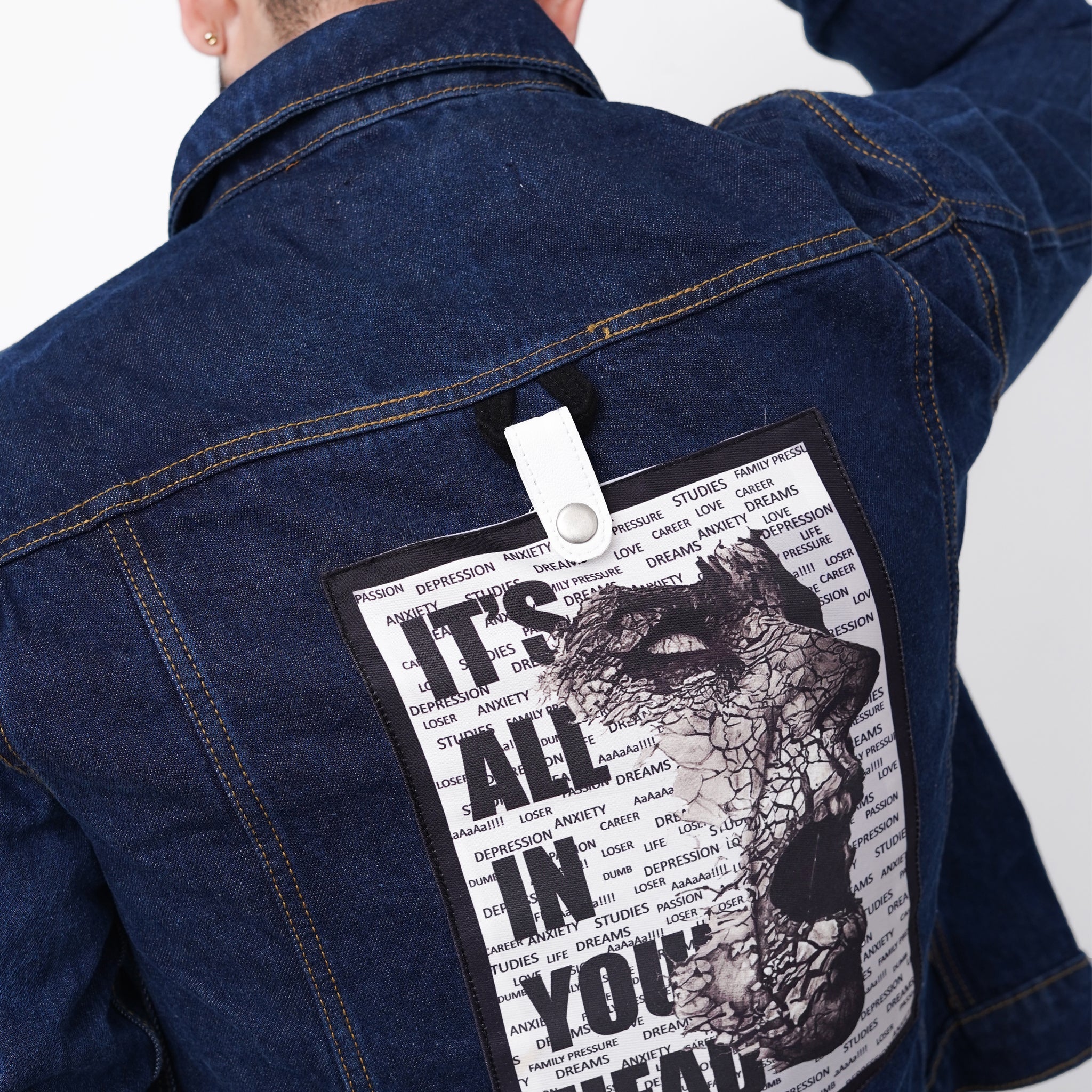 Blue Patchy Denim Jacket
