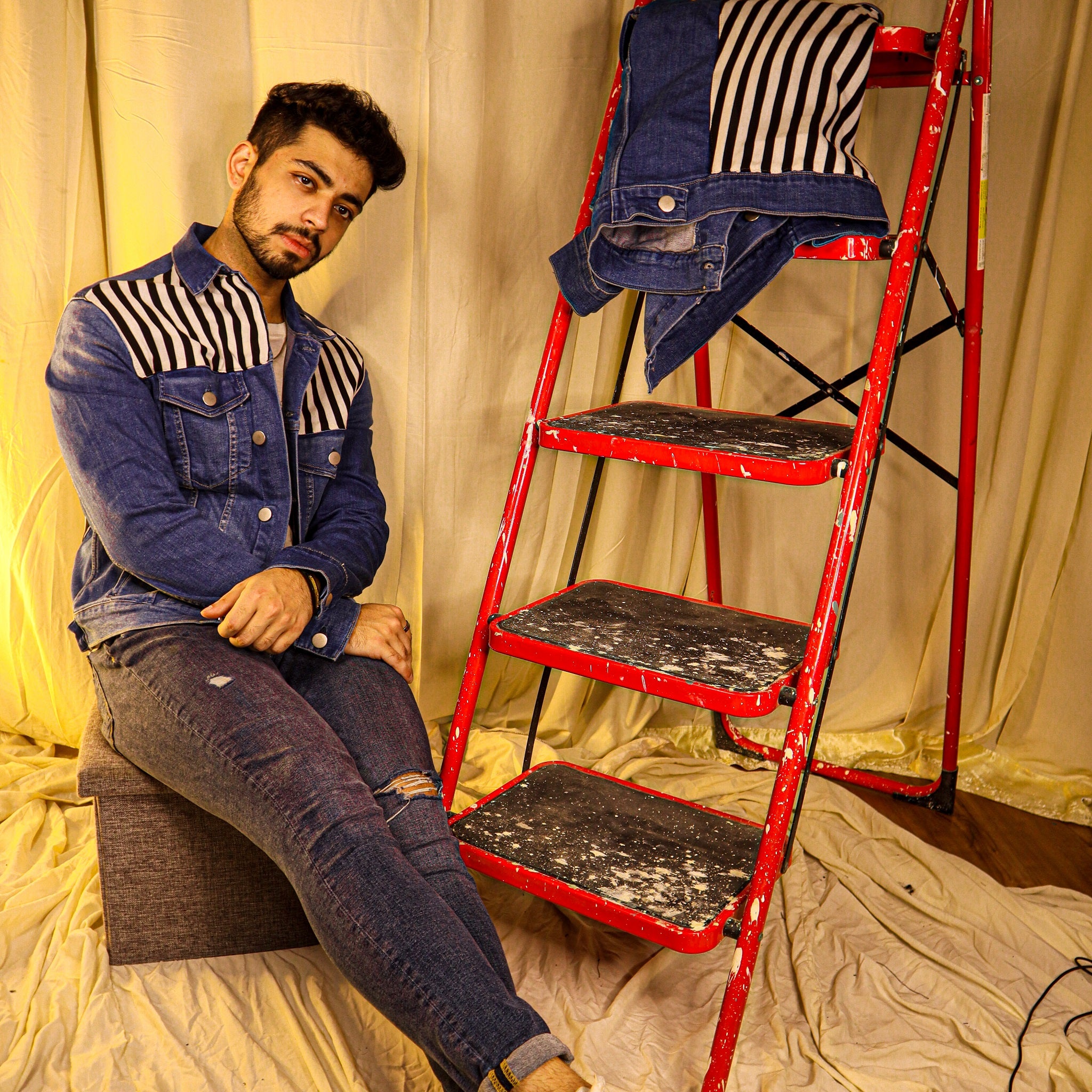 BW Striped Denim Jacket